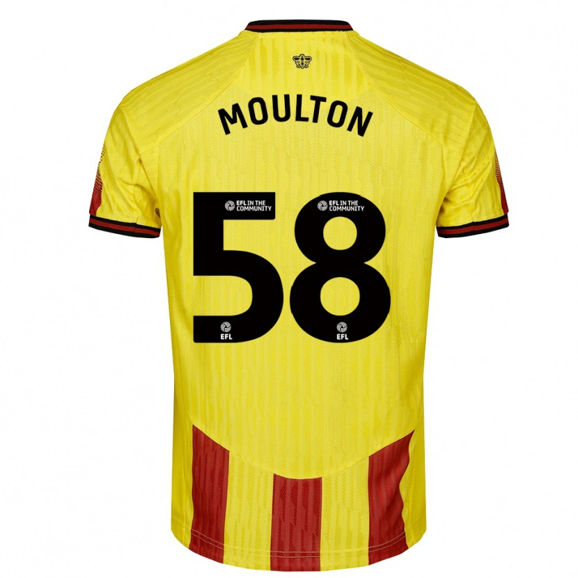 Danxen Kinder Jai-Dea Moulton #58 Gelb Rot Heimtrikot Trikot 2025/26 T-Shirt