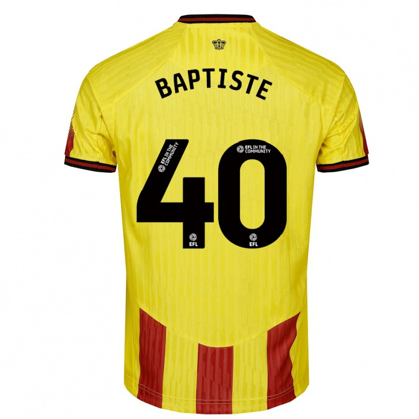 Danxen Kinder Bianca Baptiste #40 Gelb Rot Heimtrikot Trikot 2025/26 T-Shirt