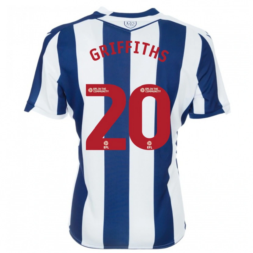 Danxen Kinder Josh Griffiths #20 Marine Weiß Heimtrikot Trikot 2025/26 T-Shirt
