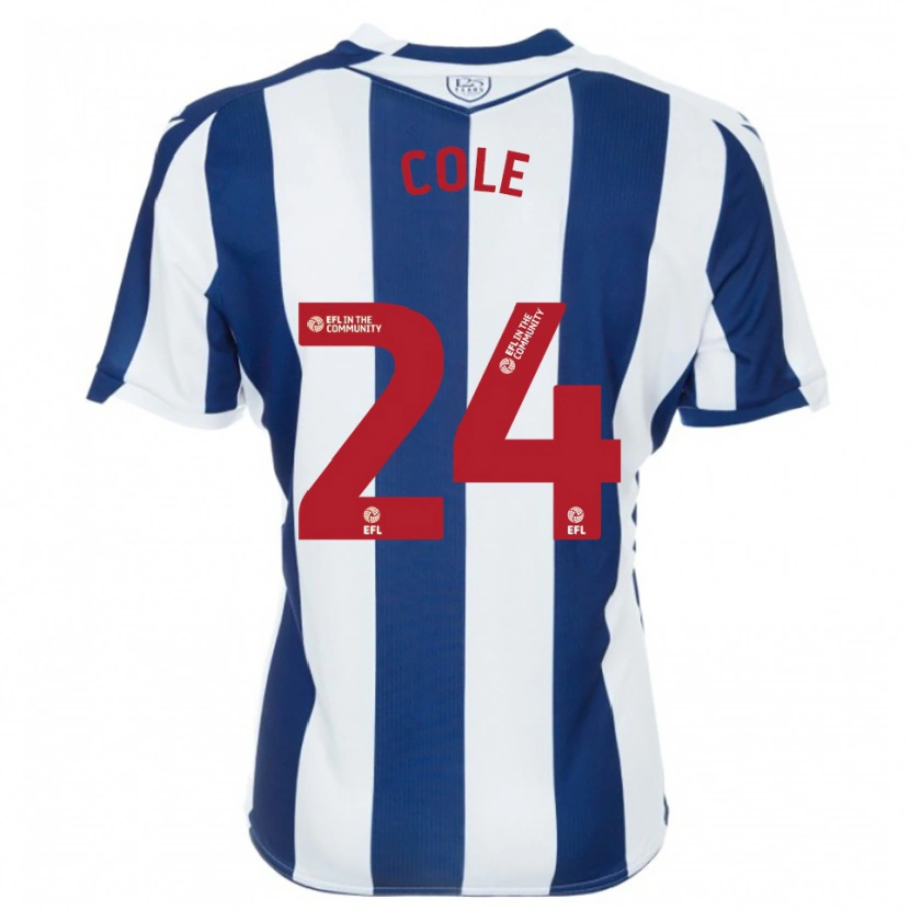 Danxen Kinder Delphi Cole #24 Marine Weiß Heimtrikot Trikot 2025/26 T-Shirt