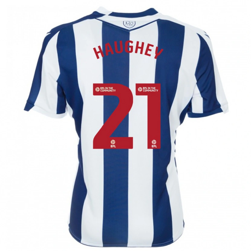 Danxen Kinder Ella Haughey #21 Marine Weiß Heimtrikot Trikot 2025/26 T-Shirt