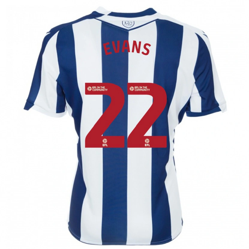 Danxen Kinder Kate Evans #22 Marine Weiß Heimtrikot Trikot 2025/26 T-Shirt