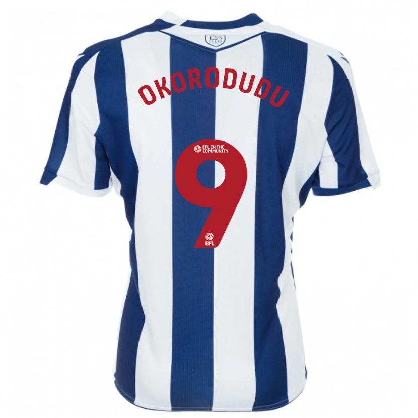 Danxen Kinder Adam Okorodudu #9 Marine Weiß Heimtrikot Trikot 2025/26 T-Shirt
