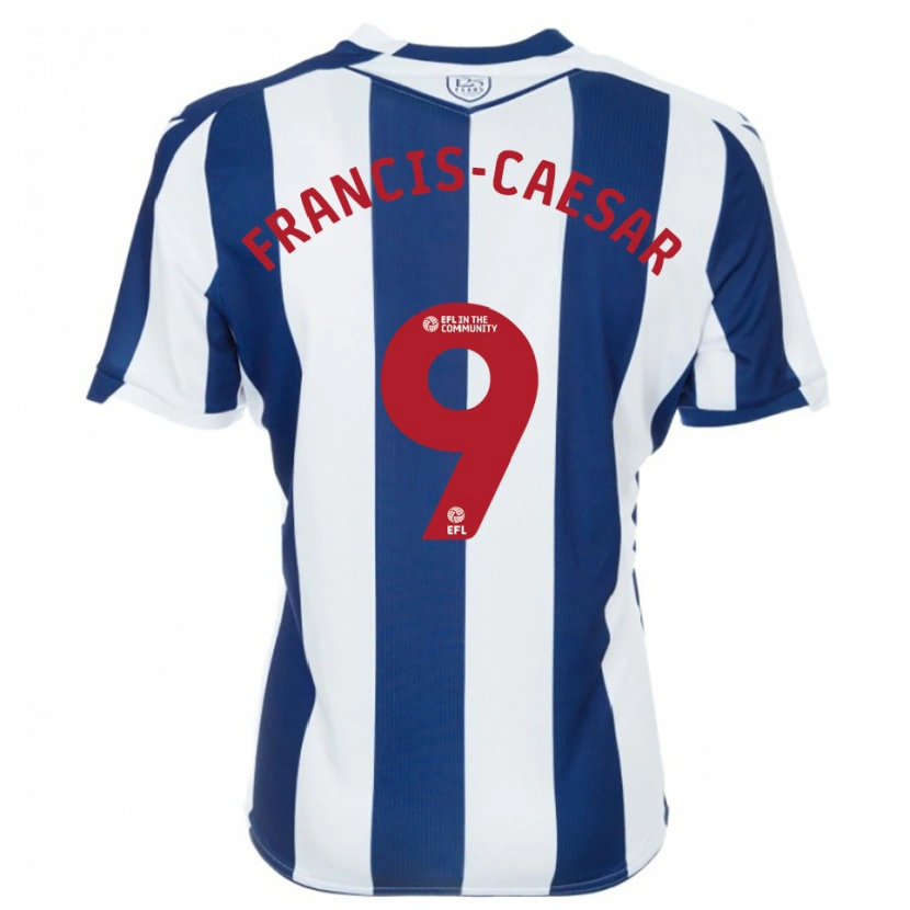 Danxen Kinder Jaiden Francis-Caesar #9 Marine Weiß Heimtrikot Trikot 2025/26 T-Shirt