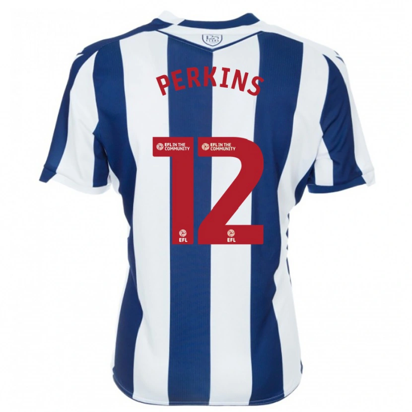Danxen Kinder Antonio Perkins #12 Marine Weiß Heimtrikot Trikot 2025/26 T-Shirt