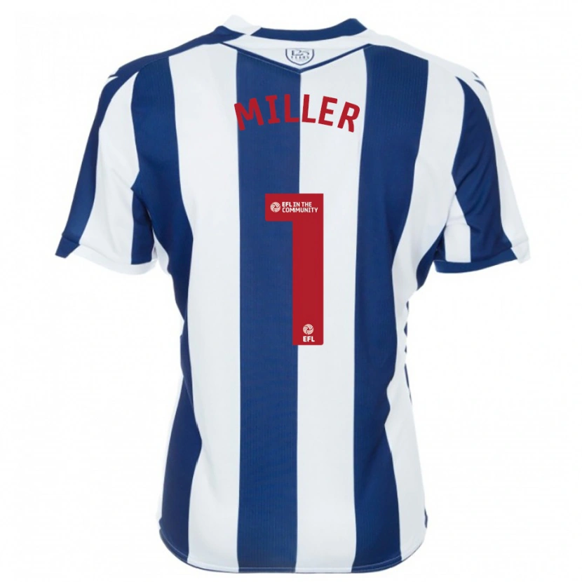 Danxen Kinder Anna Miller #1 Marine Weiß Heimtrikot Trikot 2025/26 T-Shirt