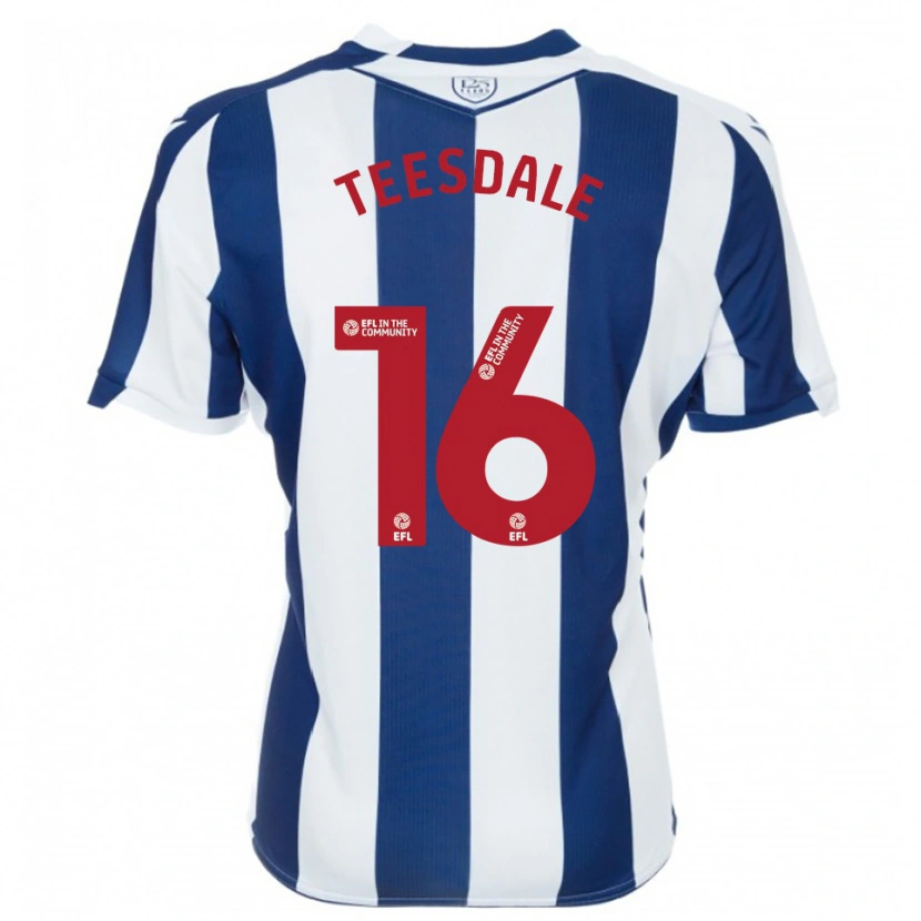 Danxen Kinder Finn Teesdale #16 Marine Weiß Heimtrikot Trikot 2025/26 T-Shirt