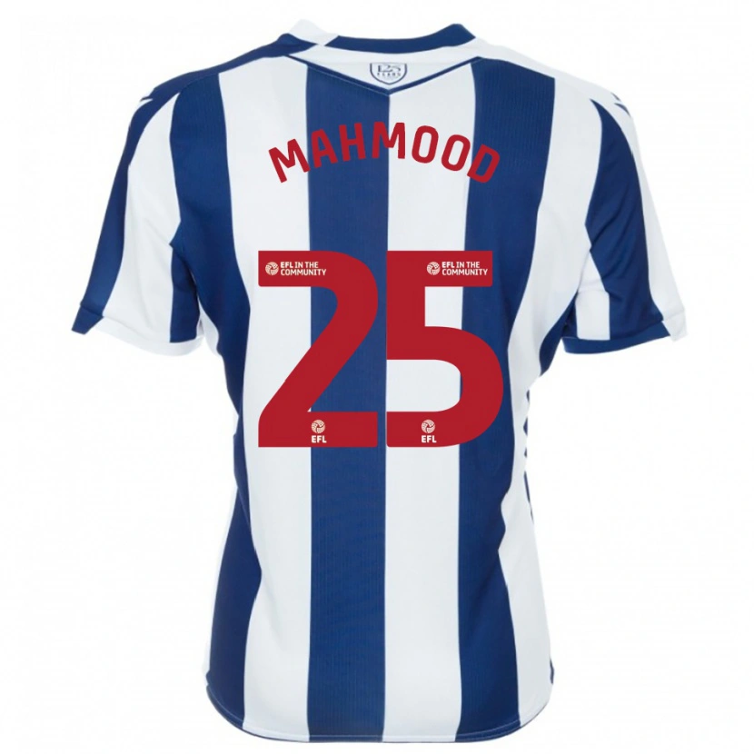 Danxen Kinder Mahmood #25 Marine Weiß Heimtrikot Trikot 2025/26 T-Shirt