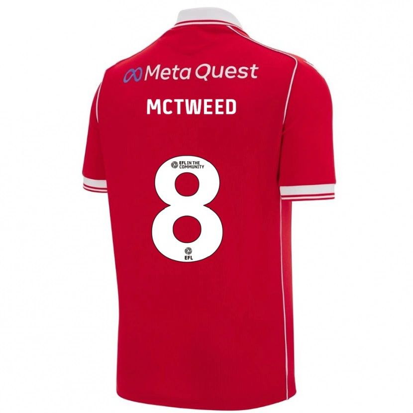 Danxen Kinder Oliver Mctweed #8 Rot Weiß Heimtrikot Trikot 2025/26 T-Shirt