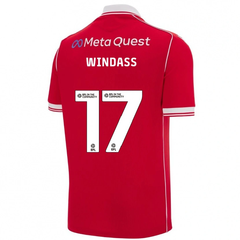 Danxen Kinder Josh Windass #17 Rot Weiß Heimtrikot Trikot 2025/26 T-Shirt