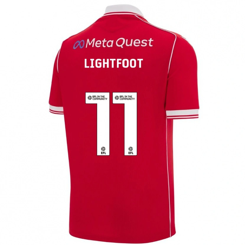 Danxen Kinder Amber Lightfoot #11 Rot Weiß Heimtrikot Trikot 2025/26 T-Shirt