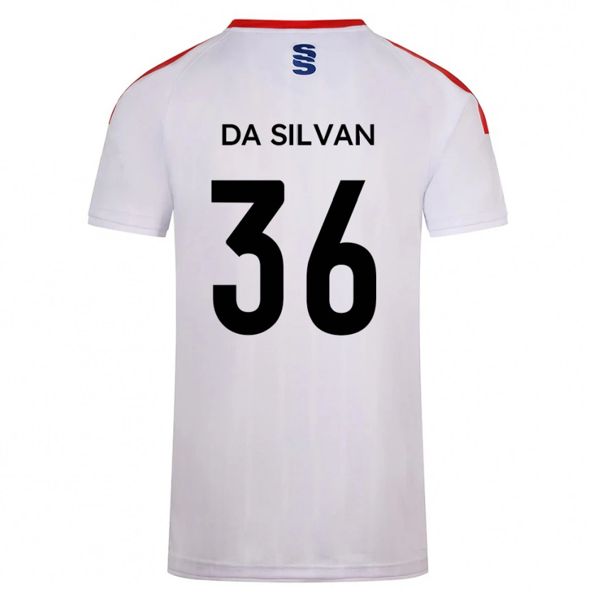Danxen Kinder Elisaro Da Silvan #36 Weiß Marine Heimtrikot Trikot 2025/26 T-Shirt