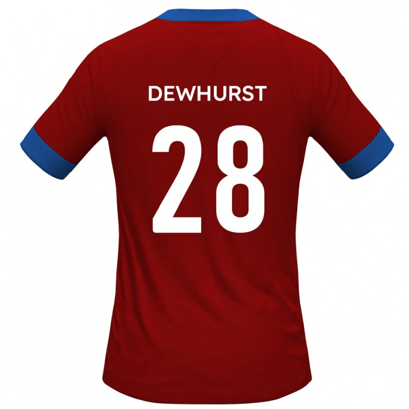 Danxen Kinder Marcus Dewhurst #28 Rot Blau Heimtrikot Trikot 2025/26 T-Shirt