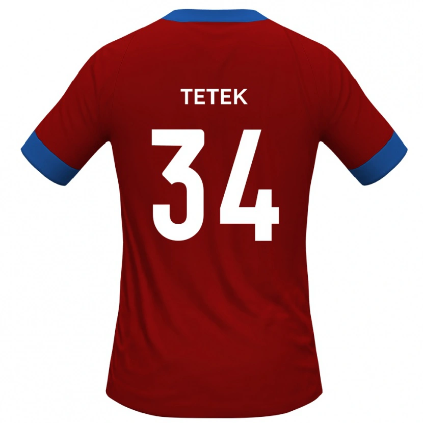 Danxen Kinder Dejan Tetek #34 Rot Blau Heimtrikot Trikot 2025/26 T-Shirt