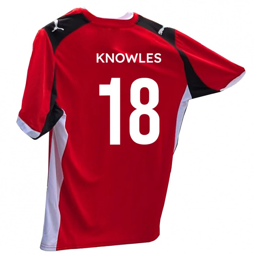 Danxen Kinder Jimmy Knowles #18 Rot Weiß Heimtrikot Trikot 2025/26 T-Shirt
