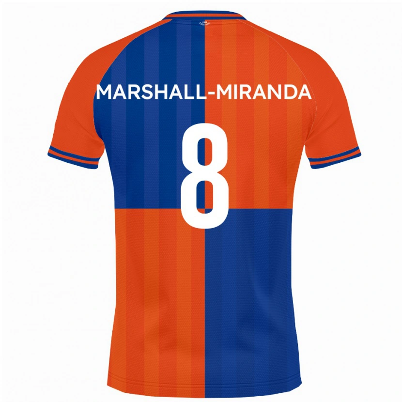 Danxen Kinder Marley Marshall-Miranda #8 Orange Königsblau Heimtrikot Trikot 2025/26 T-Shirt