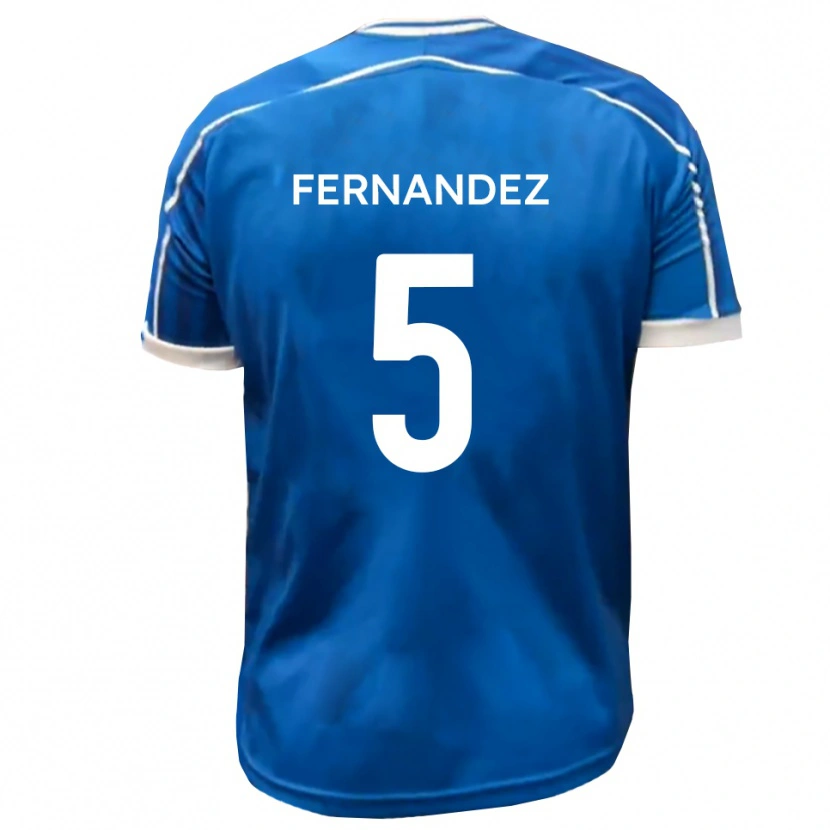 Danxen Kinder Luis Fernandez #5 Blau Weiß Heimtrikot Trikot 2025/26 T-Shirt