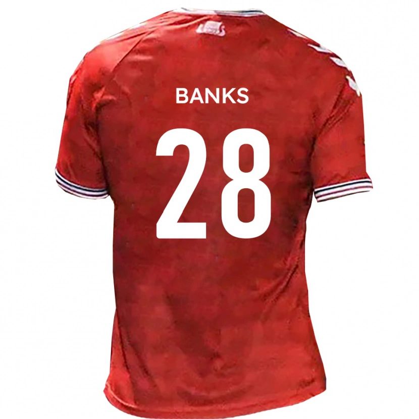 Danxen Kinder Ollie Banks #28 Rot Weiß Heimtrikot Trikot 2025/26 T-Shirt