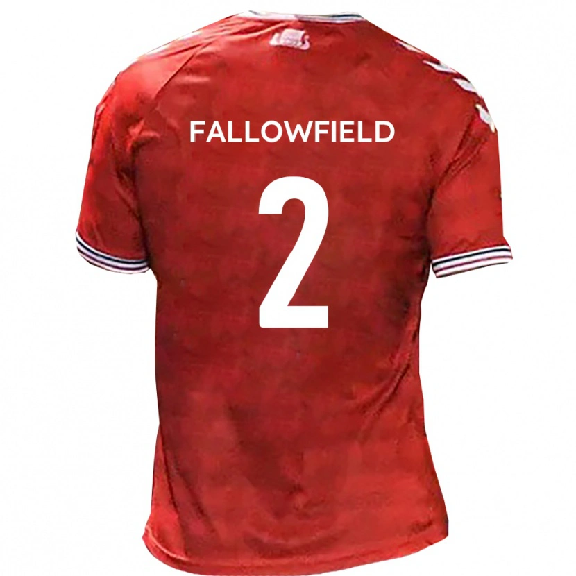 Danxen Kinder Ryan Fallowfield #2 Rot Weiß Heimtrikot Trikot 2025/26 T-Shirt