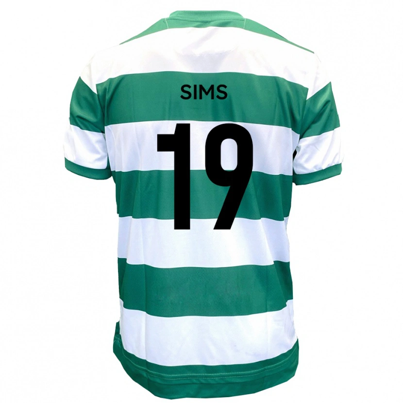 Danxen Kinder Josh Sims #19 Grün Weiß Heimtrikot Trikot 2025/26 T-Shirt