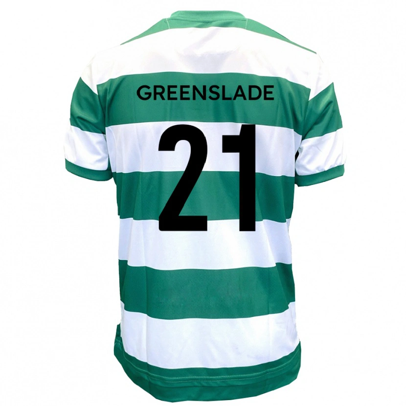Danxen Kinder Harvey Greenslade #21 Grün Weiß Heimtrikot Trikot 2025/26 T-Shirt