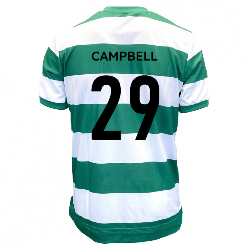 Danxen Kinder Tahvon Campbell #29 Grün Weiß Heimtrikot Trikot 2025/26 T-Shirt