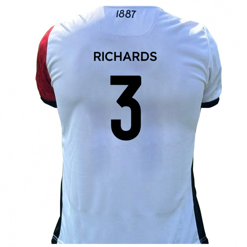 Danxen Kinder Caleb Richards #3 Rot Weiß Heimtrikot Trikot 2025/26 T-Shirt