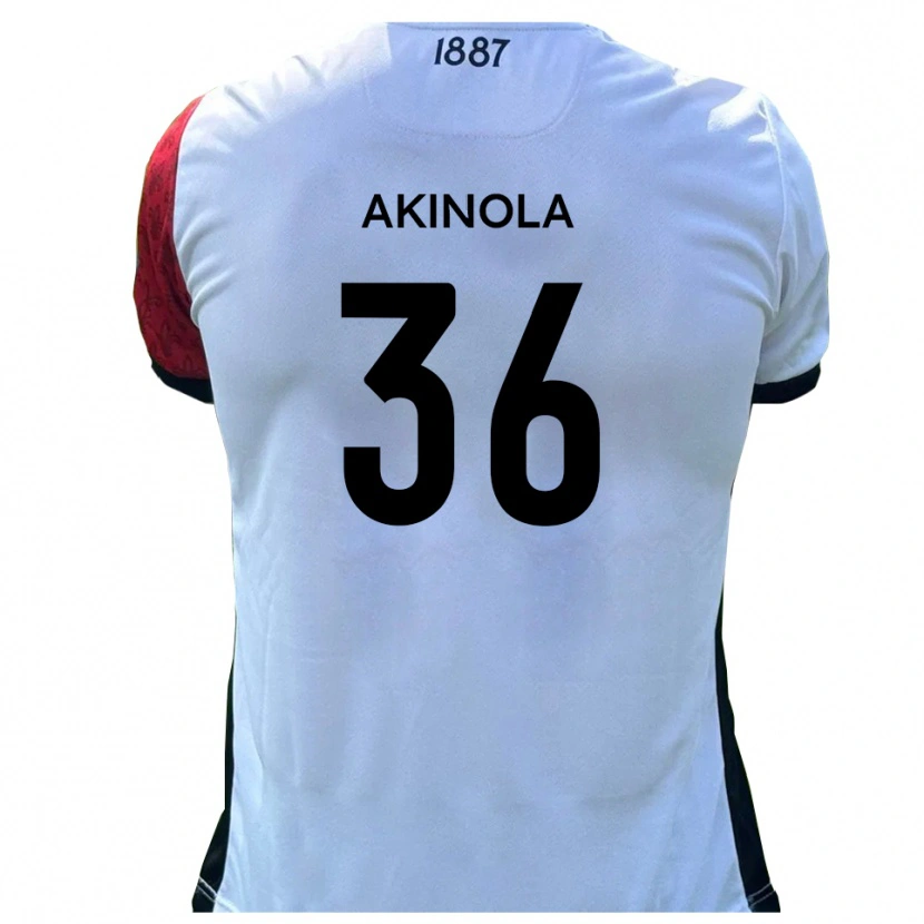 Danxen Kinder Tim Akinola #36 Rot Weiß Heimtrikot Trikot 2025/26 T-Shirt