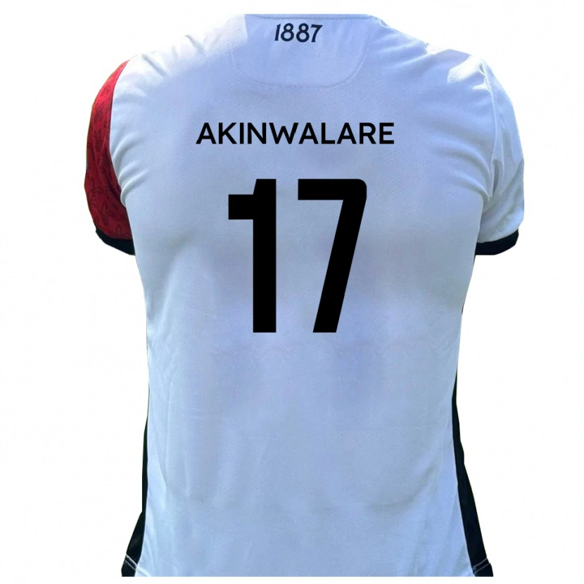 Danxen Kinder Seyi Akinwalare #17 Rot Weiß Heimtrikot Trikot 2025/26 T-Shirt