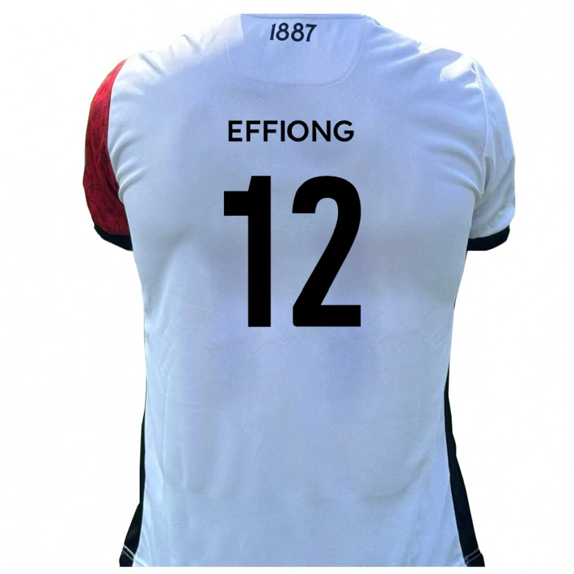 Danxen Kinder Inih Effiong #12 Rot Weiß Heimtrikot Trikot 2025/26 T-Shirt