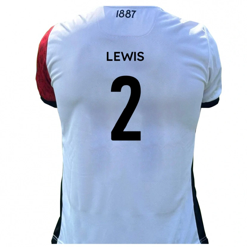 Danxen Kinder Jack Lewis #2 Rot Weiß Heimtrikot Trikot 2025/26 T-Shirt