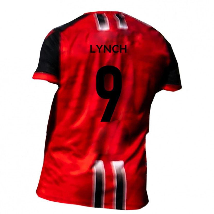 Danxen Kinder Oliver Lynch #9 Rot Schwarz Heimtrikot Trikot 2025/26 T-Shirt