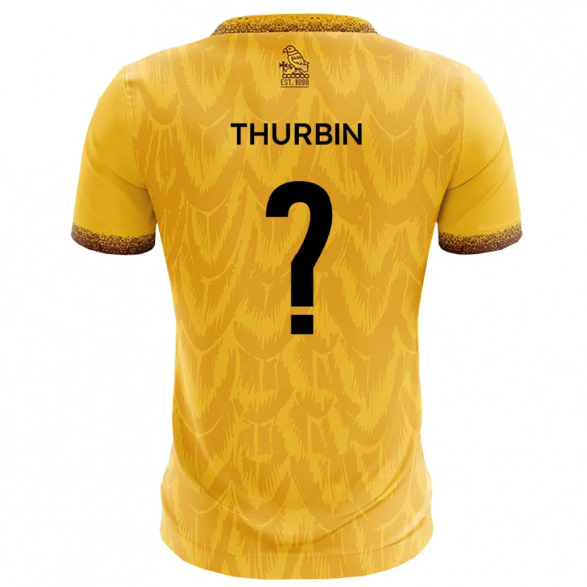 Danxen Kinder Johnny Thurbin #0 Gelb Braun Heimtrikot Trikot 2025/26 T-Shirt