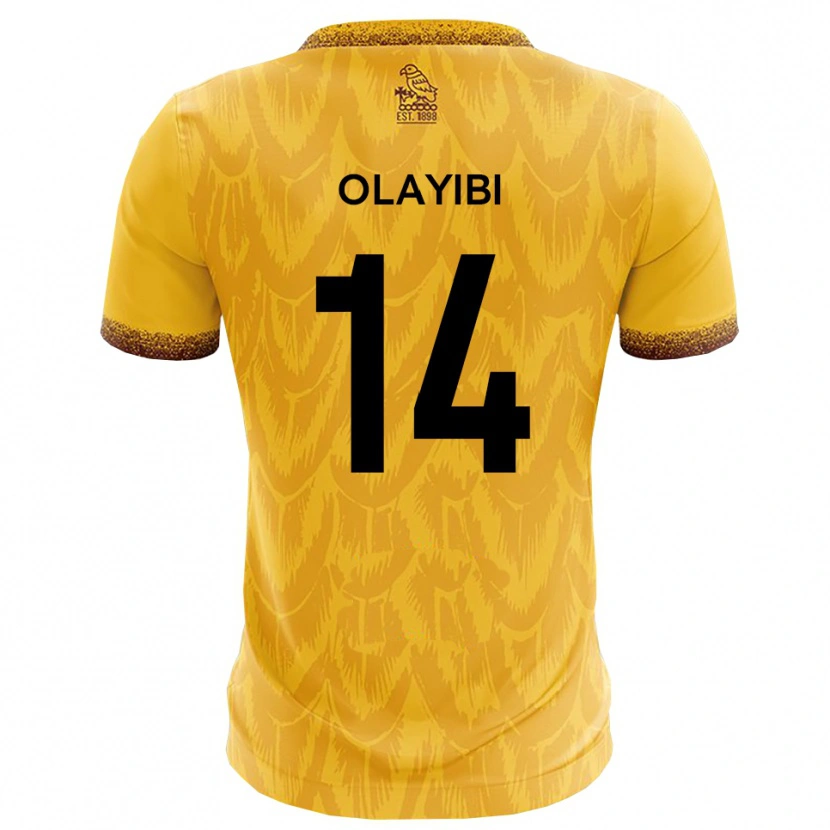 Danxen Kinder Daniel Olayibi #14 Gelb Braun Heimtrikot Trikot 2025/26 T-Shirt