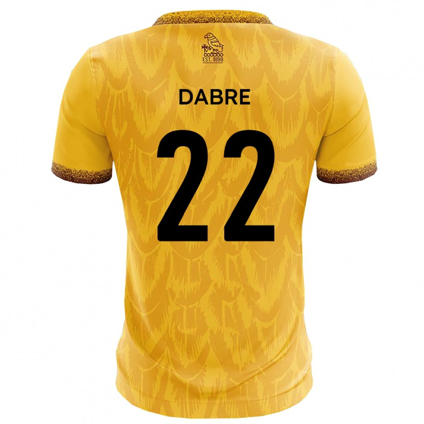 Danxen Kinder Mo Dabre #22 Gelb Braun Heimtrikot Trikot 2025/26 T-Shirt