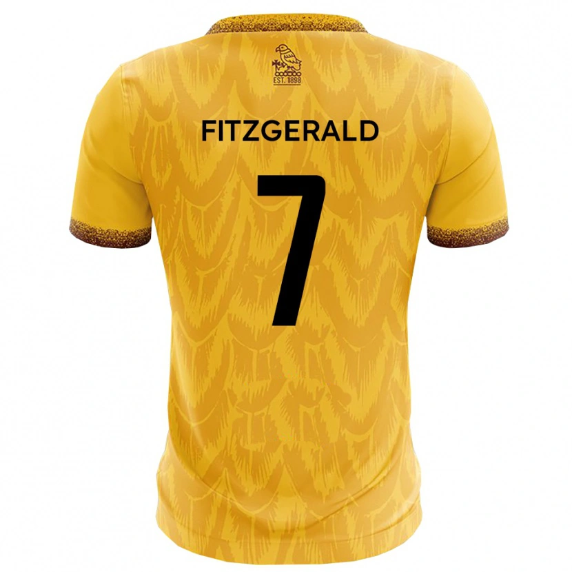 Danxen Kinder Johnny Fitzgerald #7 Gelb Braun Heimtrikot Trikot 2025/26 T-Shirt