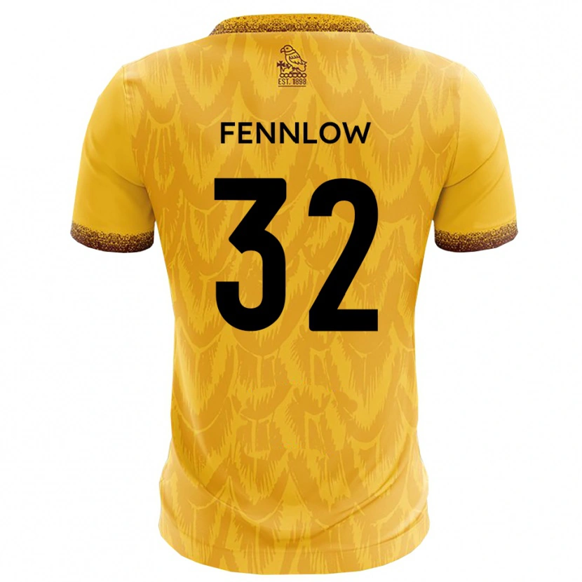 Danxen Kinder James Fennlow #32 Gelb Braun Heimtrikot Trikot 2025/26 T-Shirt