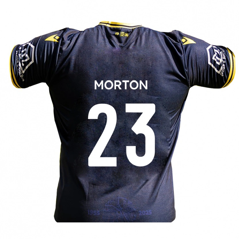 Danxen Kinder James Morton #23 Marine Gelb Heimtrikot Trikot 2025/26 T-Shirt