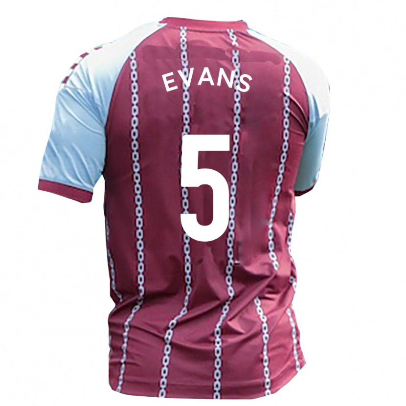 Danxen Kinder Will Evans #5 Himmelblau Rostrot Heimtrikot Trikot 2025/26 T-Shirt