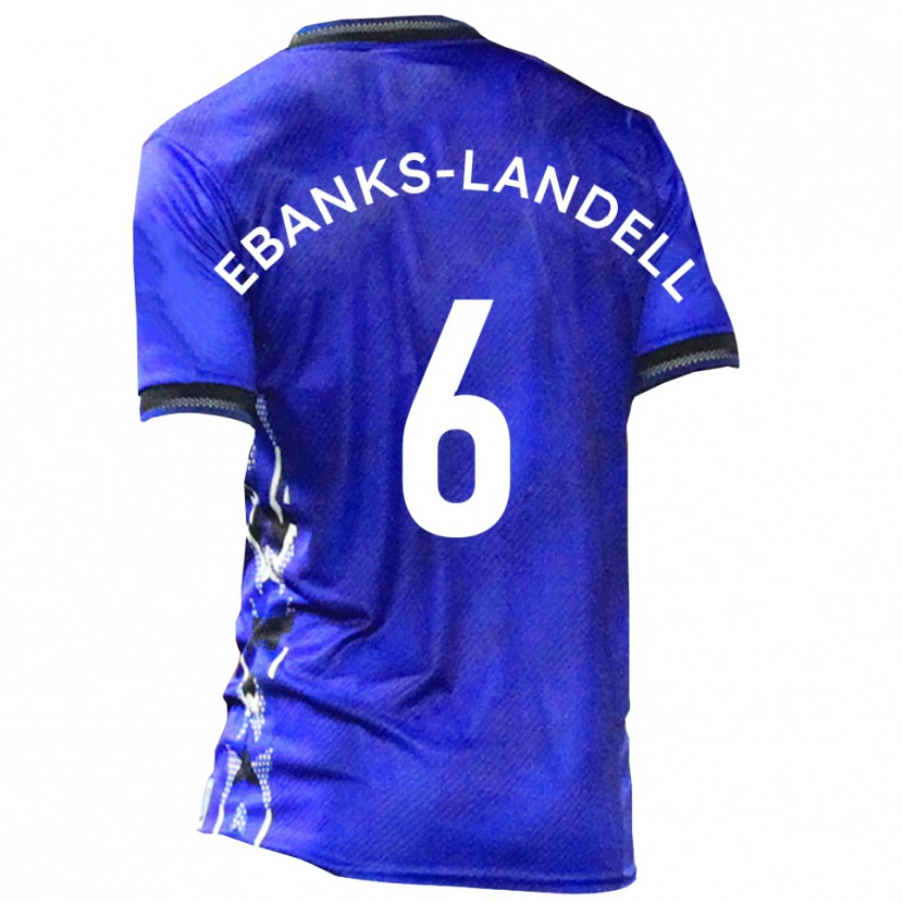 Danxen Kinder Ethan Ebanks-Landell #6 Blau Weiß Heimtrikot Trikot 2025/26 T-Shirt