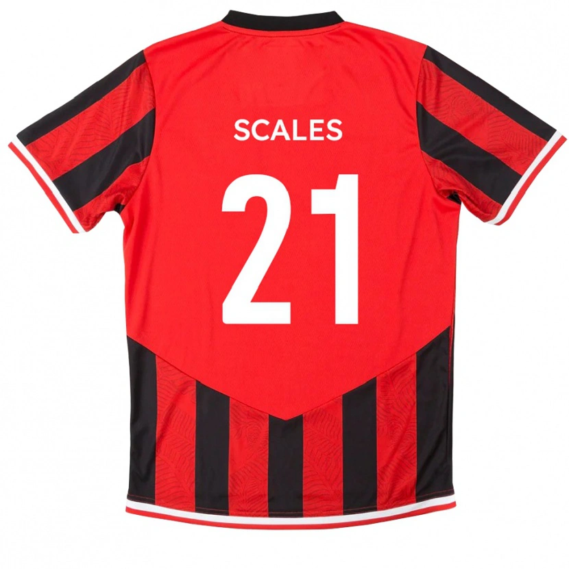 Danxen Kinder Alfie Scales #21 Rot Schwarz Heimtrikot Trikot 2025/26 T-Shirt