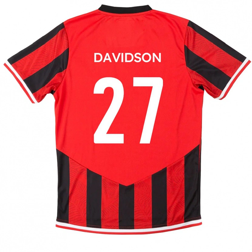 Danxen Kinder Mani Davidson #27 Rot Schwarz Heimtrikot Trikot 2025/26 T-Shirt
