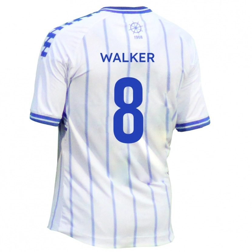 Danxen Kinder Brad Walker #8 Weiß Blau Heimtrikot Trikot 2025/26 T-Shirt