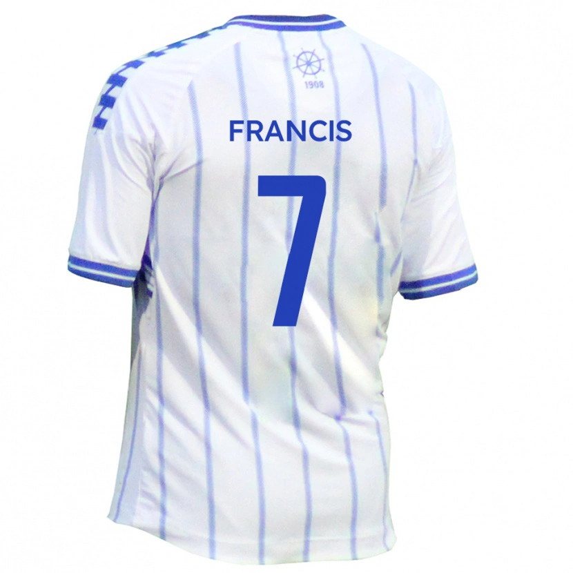 Danxen Kinder Jermaine Francis #7 Weiß Blau Heimtrikot Trikot 2025/26 T-Shirt