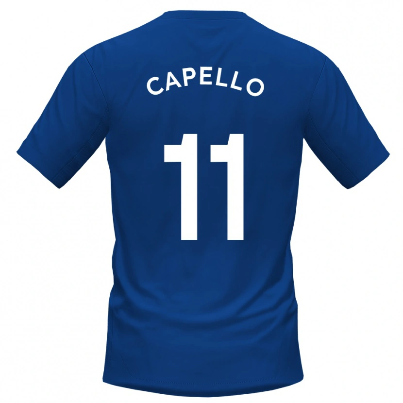 Danxen Kinder Angelo Capello #11 Blau Weiß Heimtrikot Trikot 2025/26 T-Shirt