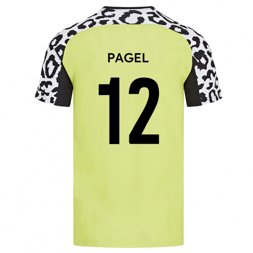 Danxen Kinder Fiachra Pagel #12 Fluoreszierendes Gelb Heimtrikot Trikot 2025/26 T-Shirt