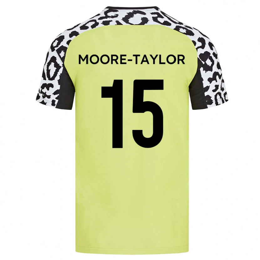 Danxen Kinder Jordan Moore-Taylor #15 Fluoreszierendes Gelb Heimtrikot Trikot 2025/26 T-Shirt