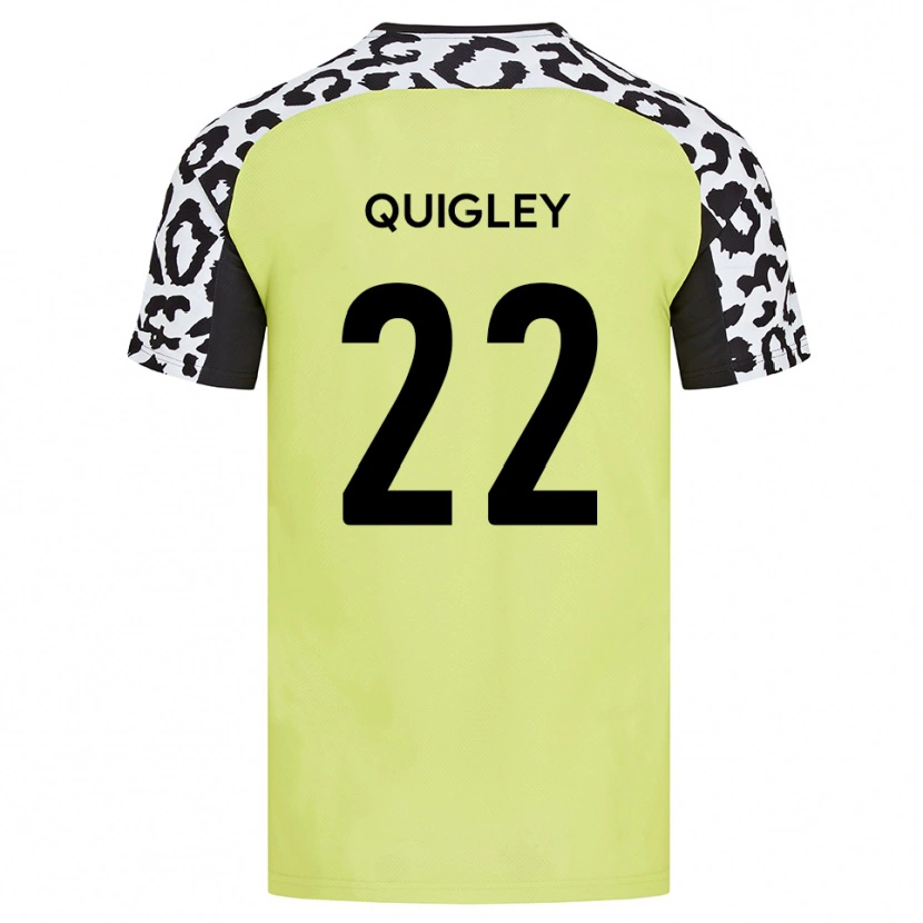 Danxen Kinder Joe Quigley #22 Fluoreszierendes Gelb Heimtrikot Trikot 2025/26 T-Shirt