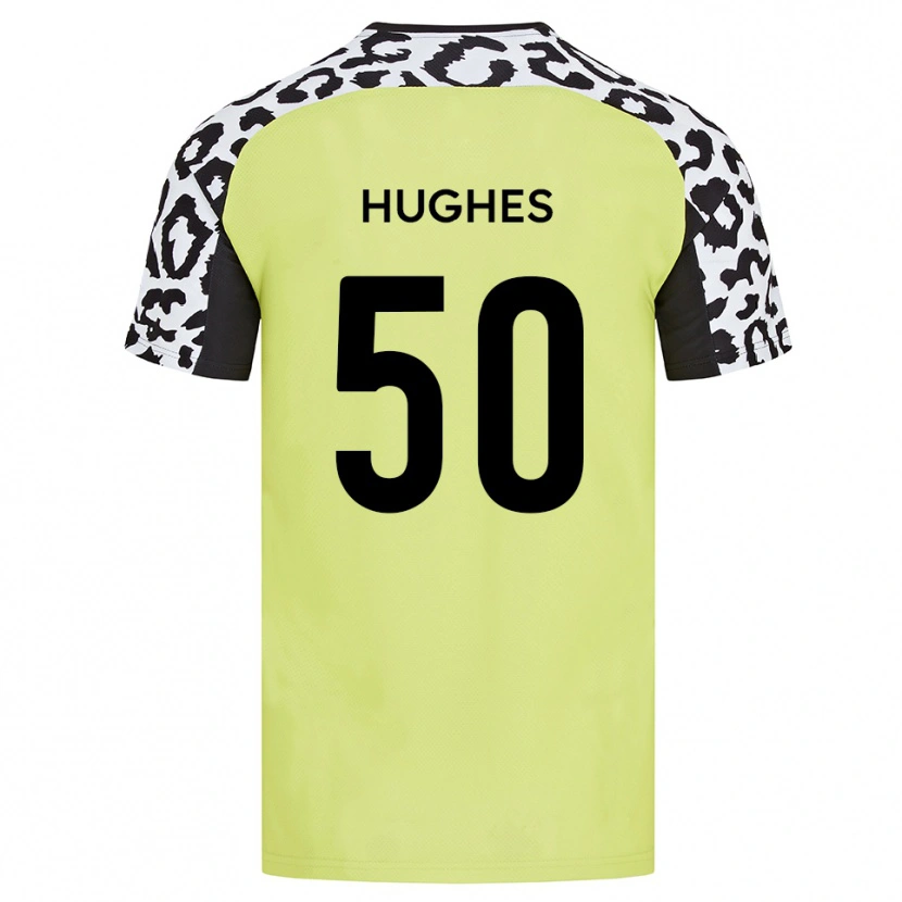 Danxen Kinder Isaac Hughes #50 Fluoreszierendes Gelb Heimtrikot Trikot 2025/26 T-Shirt