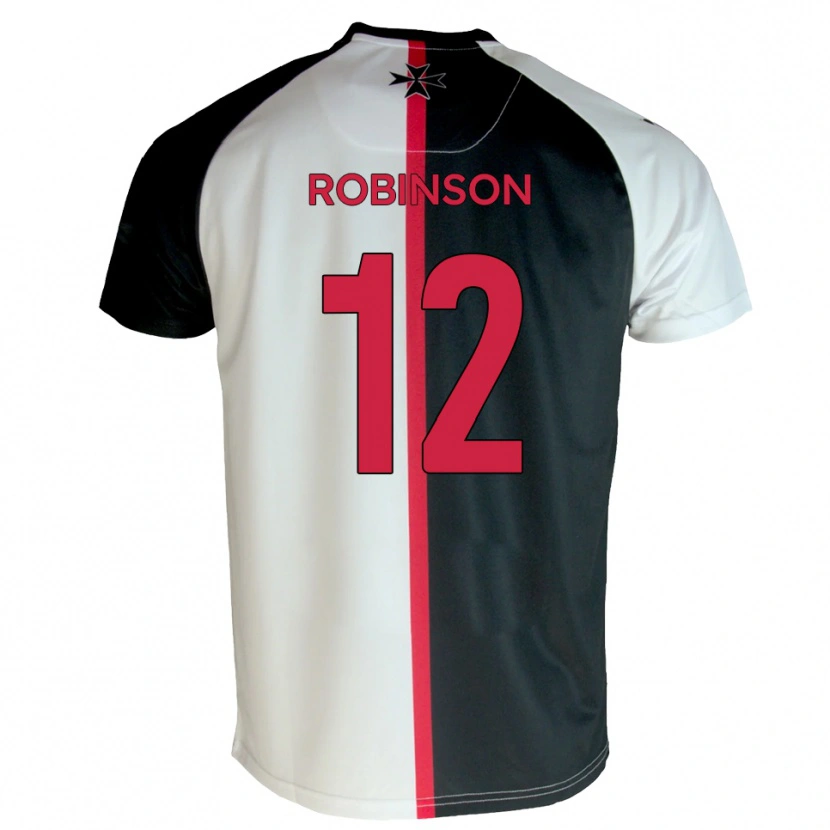 Danxen Kinder Matt Robinson #12 Weiß Schwarz Heimtrikot Trikot 2025/26 T-Shirt